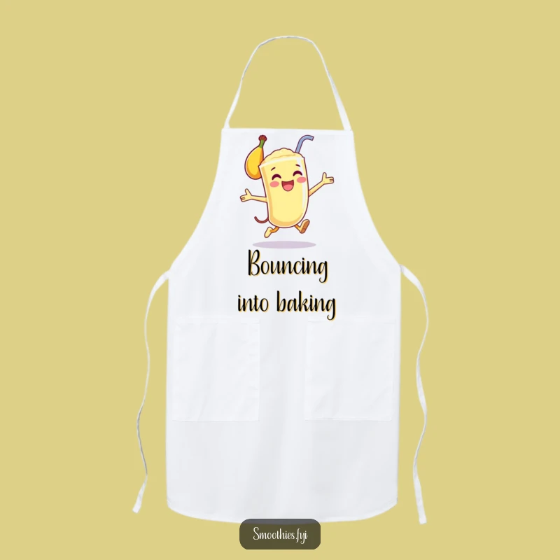 Funny Banana Smoothie Leap Apron - Happy Chef Kitchen Fun Funny Gift
