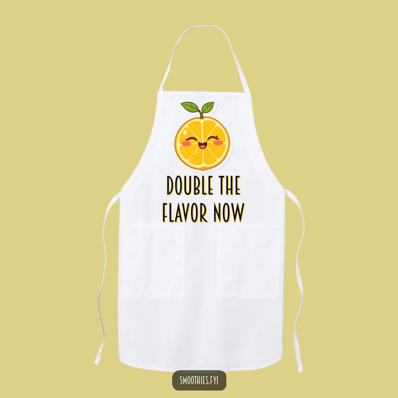 Funny Tangerine Wink Apron - Add Citrus Smiles to Your Kitchen
