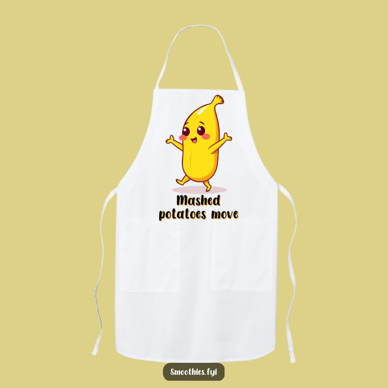 Funny Banana Dance Apron - Playful Chef Character for Kitchen Merriment