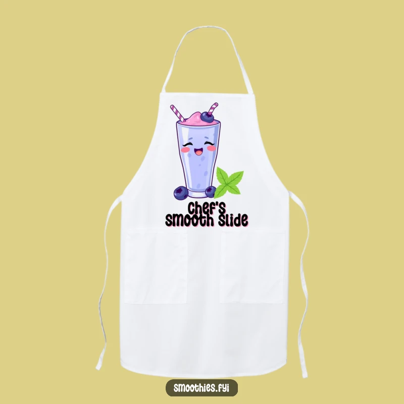Funny Blueberry Smoothie Chef Apron: Hilarious Kitchen Fun Gift