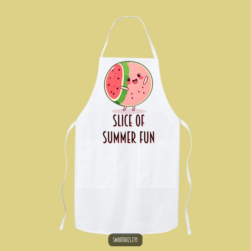 Funny Kawaii Watermelon Cartwheel Apron - Kitchen Humor & Summer Fun Gift