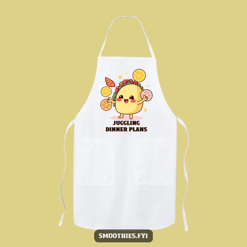 Funny Taco Apron: Kitchen Juggling Fiesta, Humorous Gift for Home Chefs
