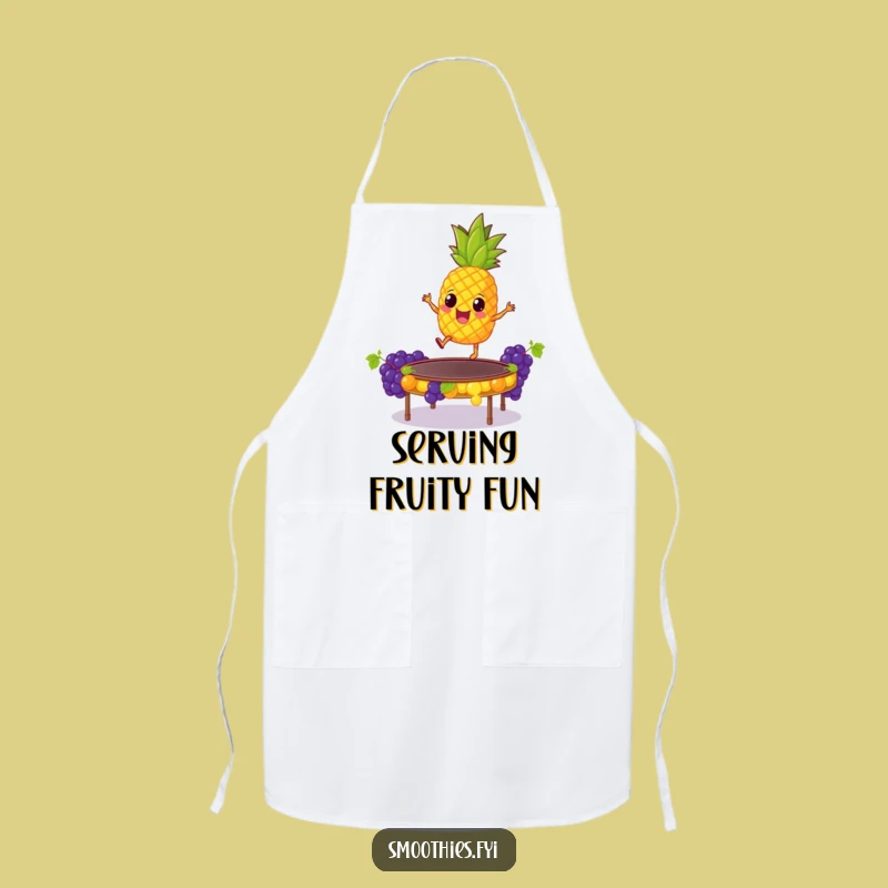 Funny Pineapple Trampoline Apron: Giddy Fruit Kitchen Gift for Culinary Comedy