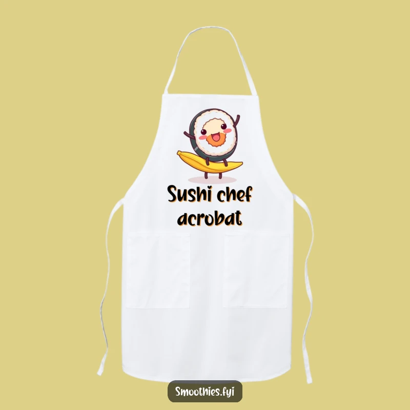 Funny Sushi Apron: Kitchen Cartwheel Fun, Humorous Gift for Home Chefs