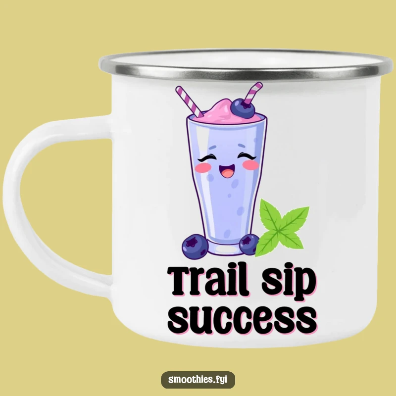 Funny Blueberry Smoothie Camp Mug: Durable & Hilarious Outdoor Gift