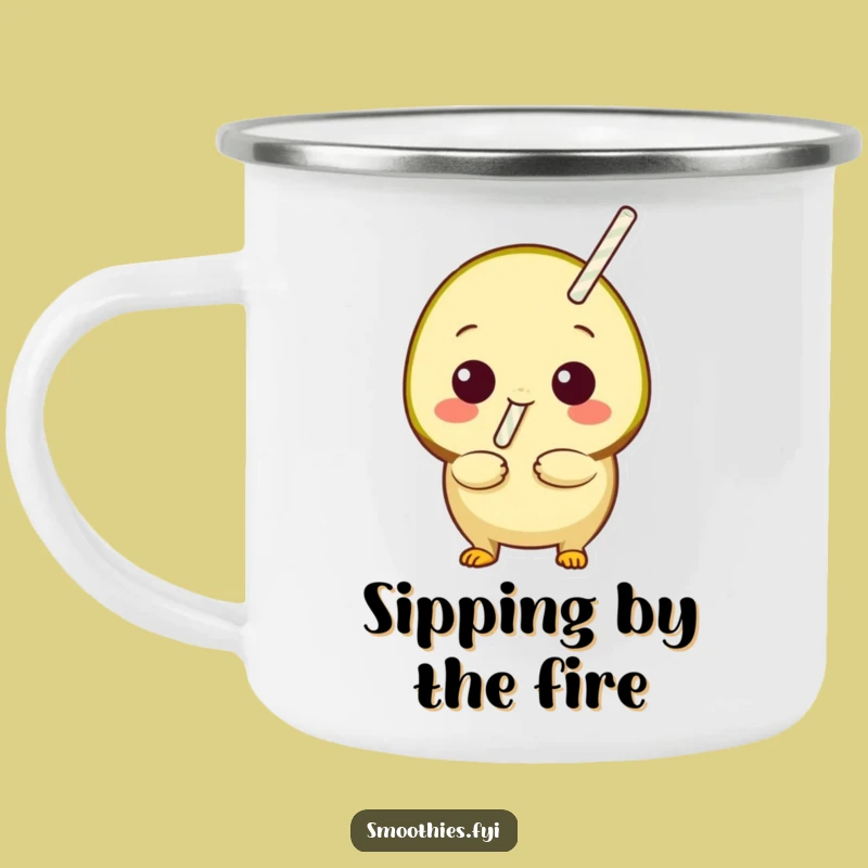 Funny Kiwi Sip Camping Mug: Durable Fruit Straw Cup for Outdoor Refreshment