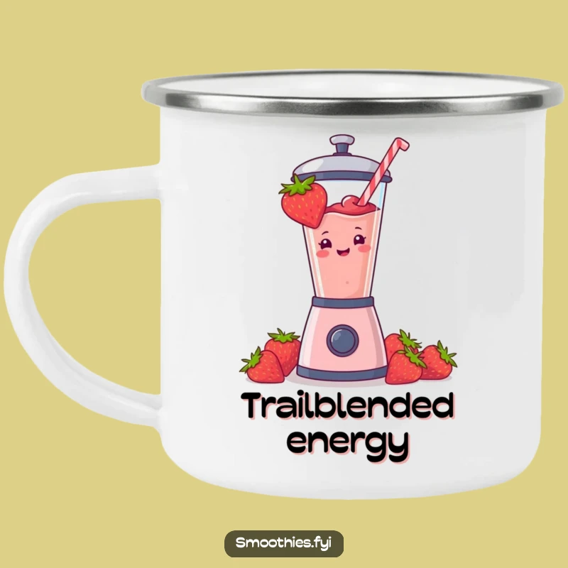 Funny Strawberry Smoothie Camp Mug: Durable & Hilarious Outdoor Gift