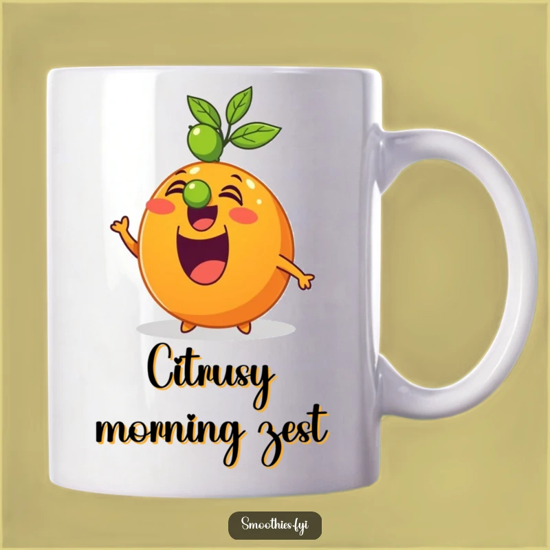 Funny Orange Lime Balance Mug: Citrus Zing, Hilarious Gift