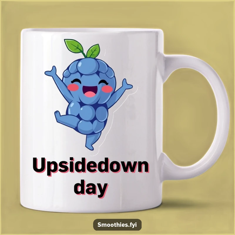 Funny Blueberry Handstand Mug: Fruity Fun Surprise, A Joyful Funny Mug for Fruit Lovers