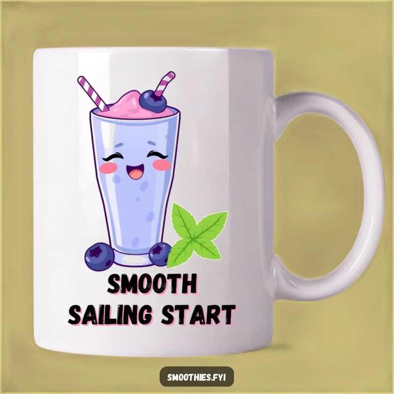 Funny Blueberry Smoothie Slide Mug: Hilarious Giggles Gift for Drink Lovers