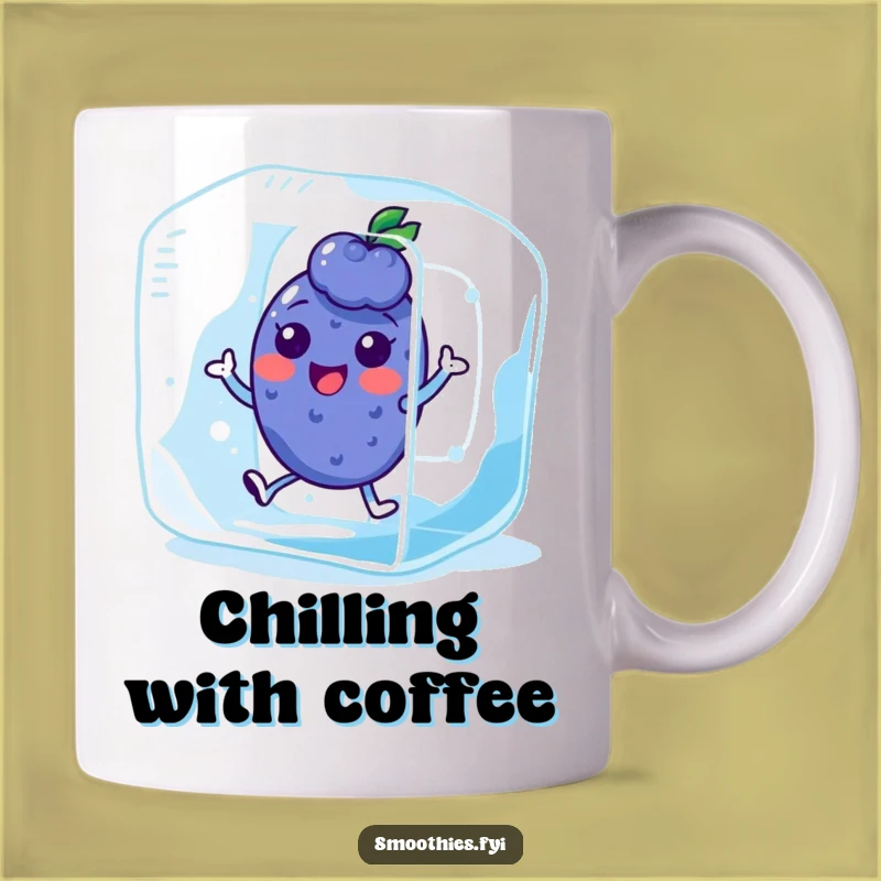 Funny Kawaii Blueberry Ice Cube Mug - Cool & Hilarious Gift
