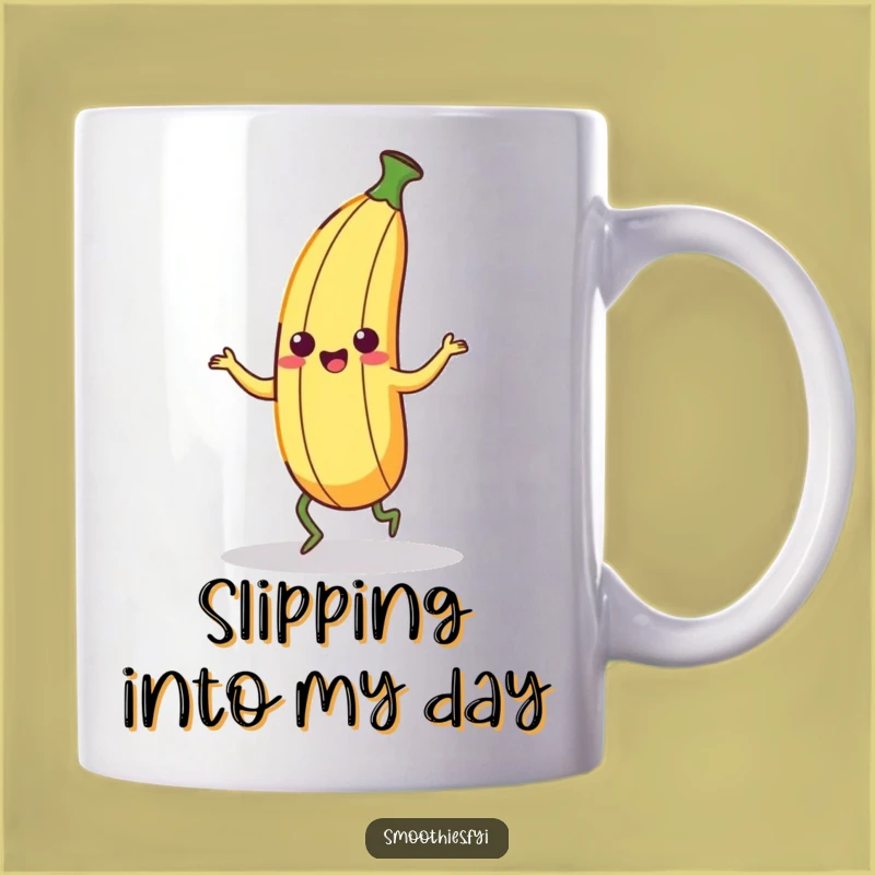 Funny Kawaii Banana Peel Mug - Hilarious Slipping Dance Gift