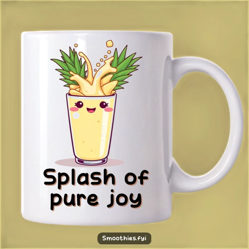 Funny Pineapple Splash Mug: Playful & Hilarious Drink Art Gift