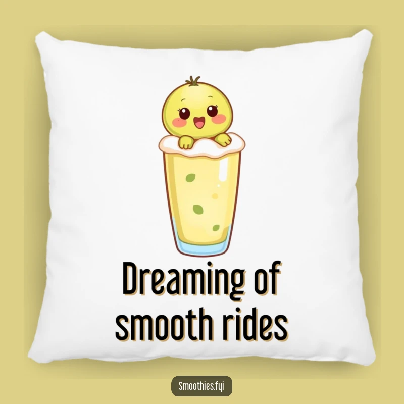 Funny Kiwi Smoothie Rider Pillow - Soft Fruit Character Cushion for Cozy Comfort