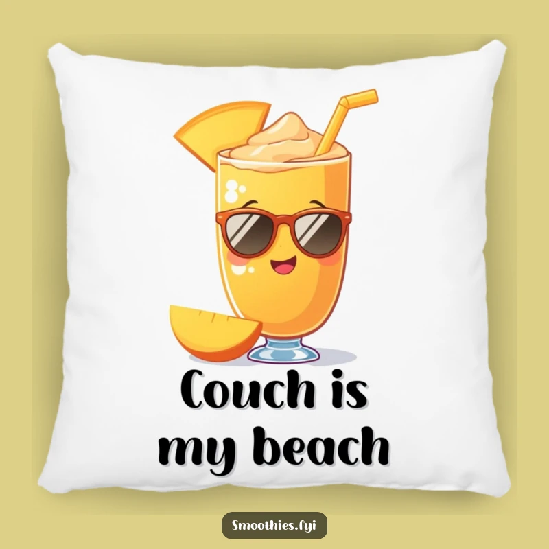 Funny Mango Smoothie Comfort Pillow: Hilarious & Cozy Cool Gift