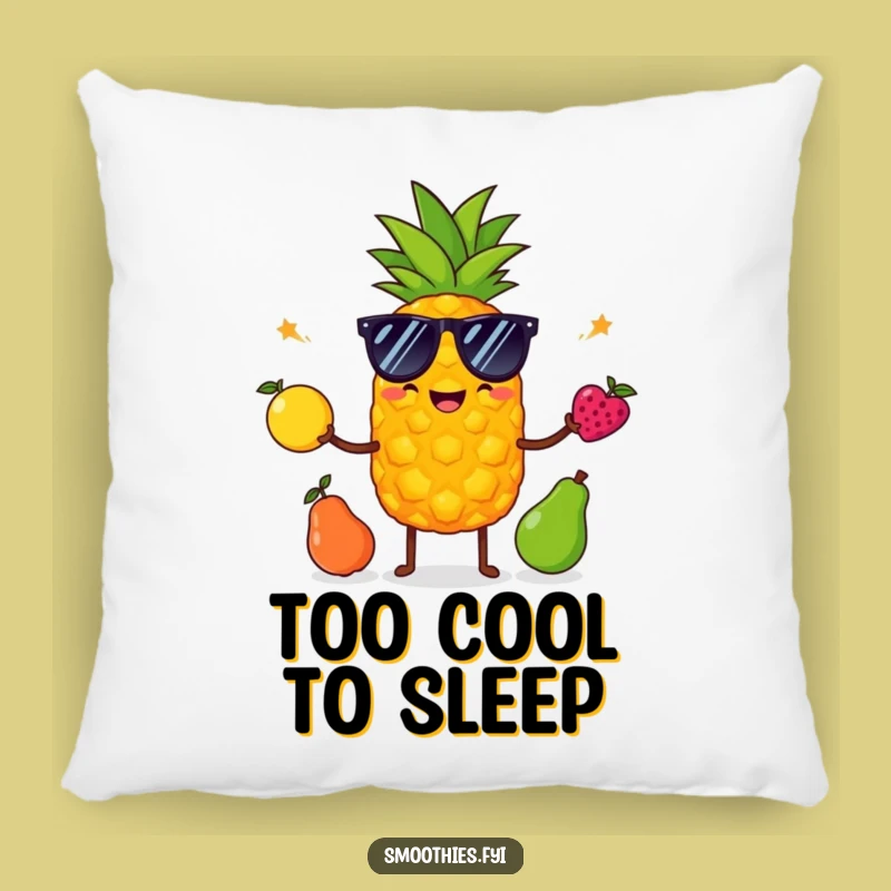 Funny Pineapple Sunglasses Pillow: Comfy Fruit Juggling Cushion for Cozy Laughs