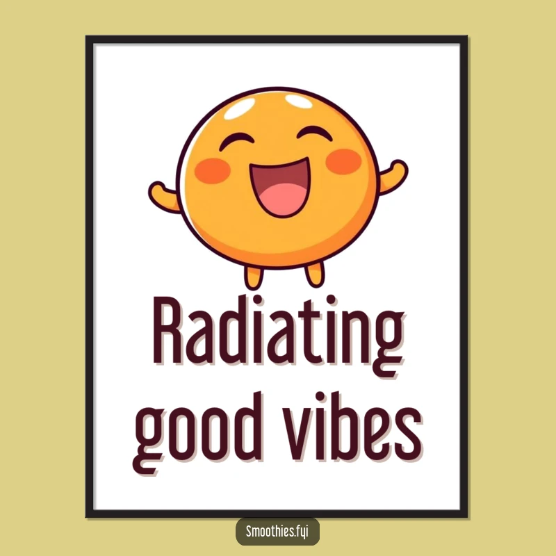 Funny Orange Laugh Digital Art - Happy Character Print for Joyful Decor