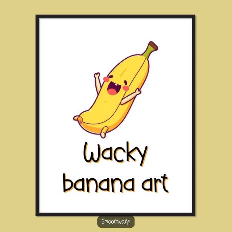 Funny Banana Somersault Digital Print: Instant Fruit Art for Your Walls