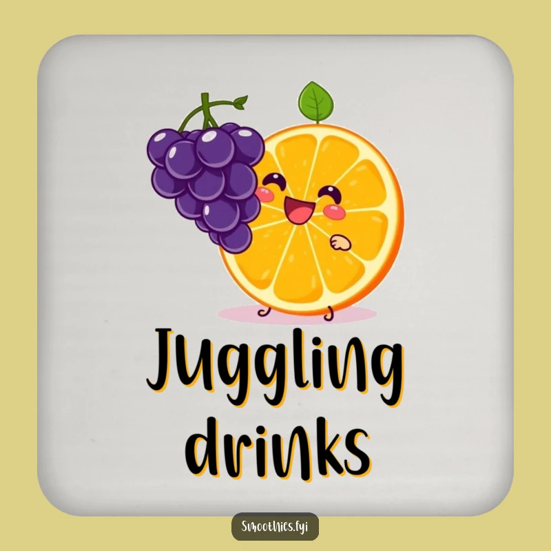 Funny Kawaii Orange Slice Coaster - Protect & Entertain!