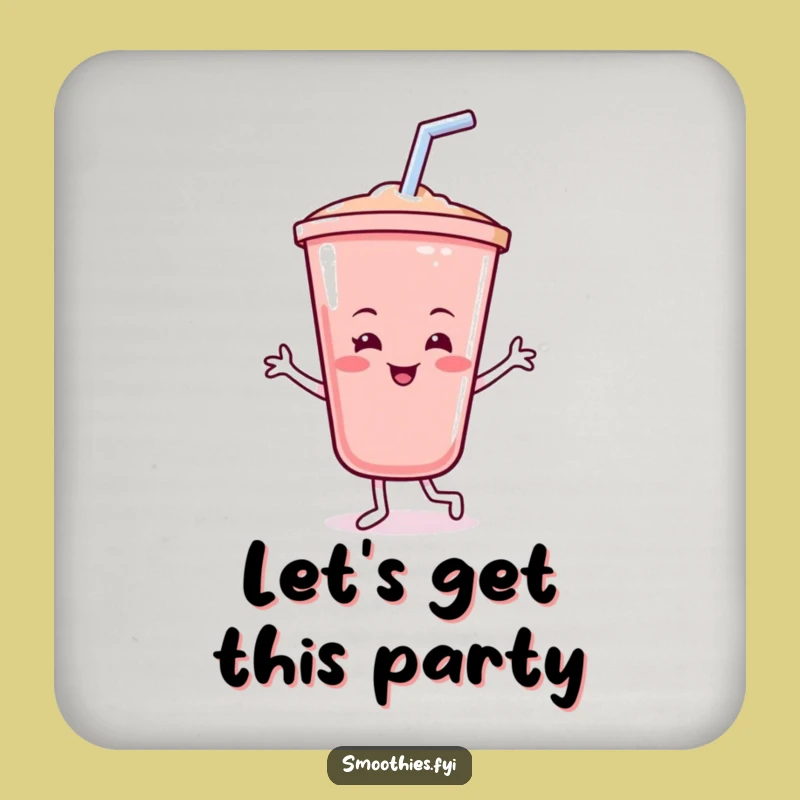 Funny Smoothie Cup Coaster: Protect Surfaces with Fun, Quirky Decor, Gift!