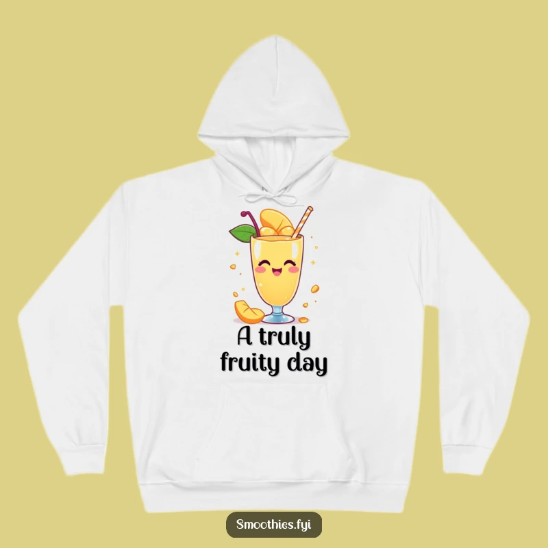 Cozy Funny Mango Smoothie Hoodie: Warm Whimsical Spinning Wear