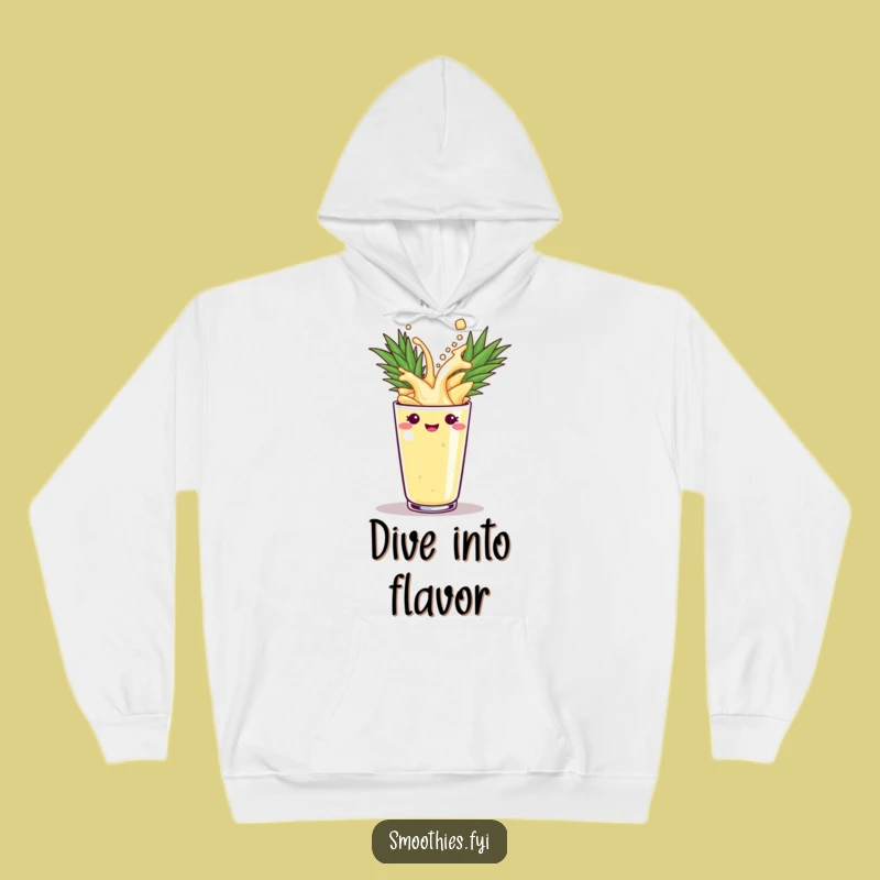 Cozy Funny Pineapple Smoothie Hoodie: Warm & Hilarious Splash Gift