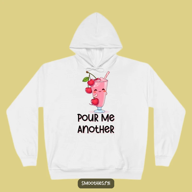 Funny Shy Cherry Hoodie - Cozy & Sweet Character Apparel