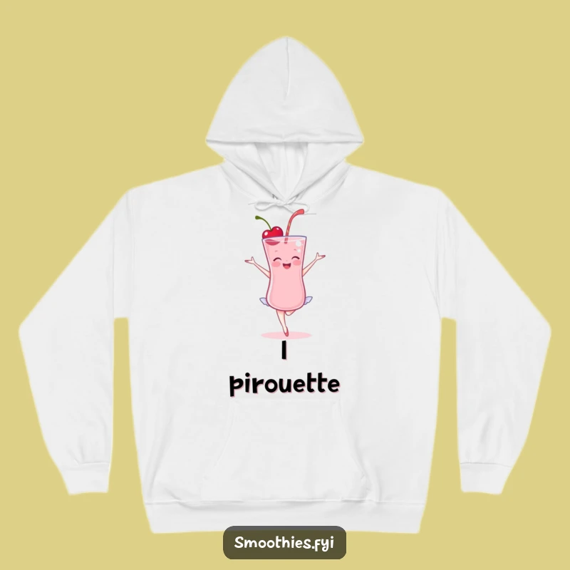 Funny Cherry Smoothie Ballet Hoodie - Cozy Graceful Dancer Gift Apparel