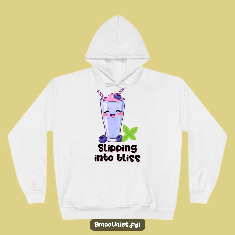 Cozy Funny Blueberry Smoothie Hoodie: Warm & Hilarious Drink Lover Gift