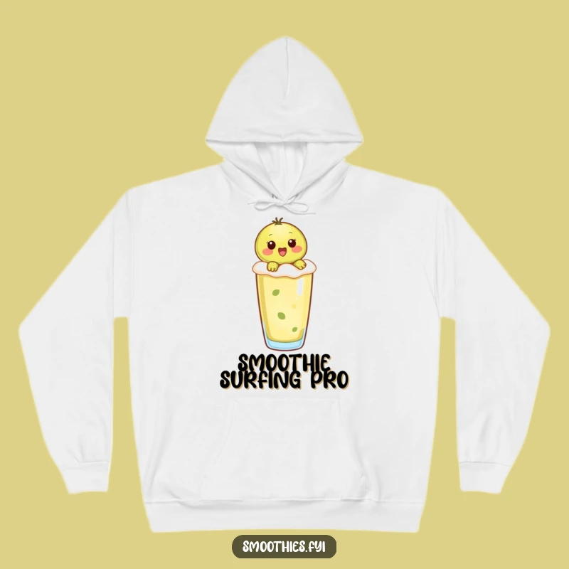 Funny Kiwi Smoothie Rider Hoodie - Cozy Fruit Character Sweatshirt for Chilly Days
