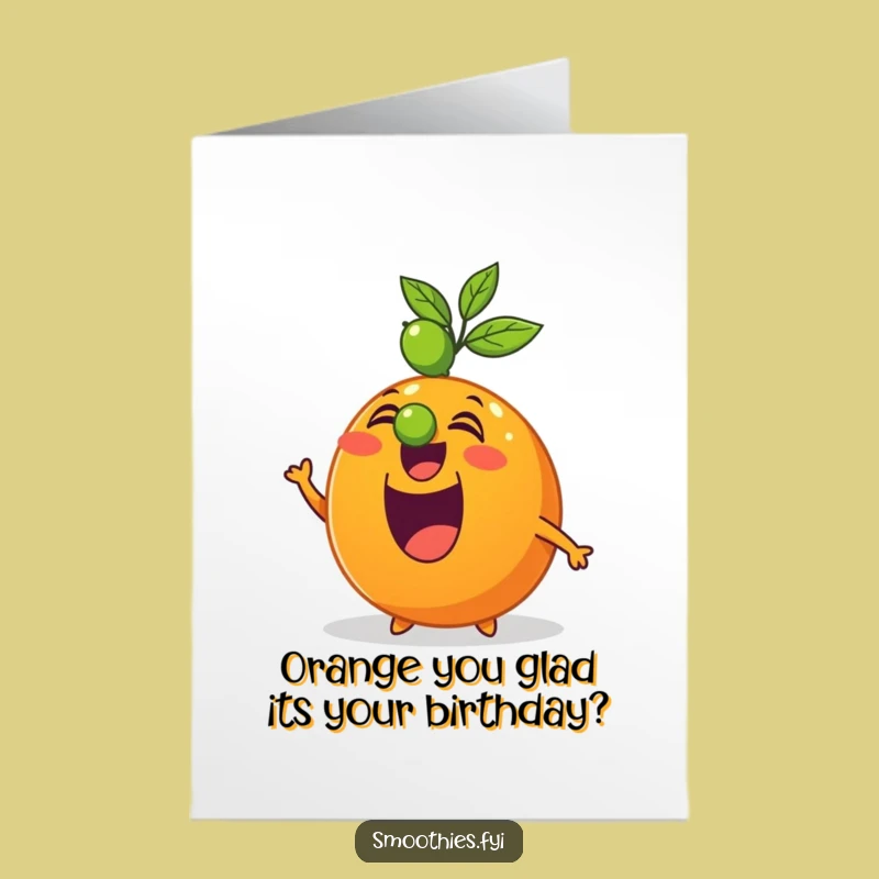 Free Printable Birthday Card: Zesty Orange, Funny Lime Balance, Downloadable Fun