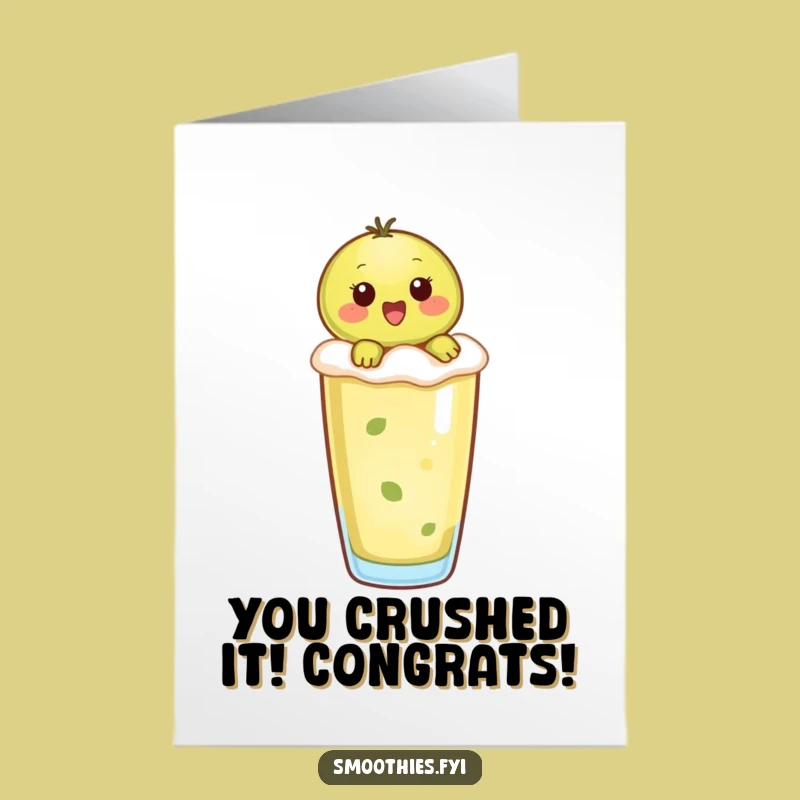 Free Printable Kiwi Smoothie Congrats Card - Hilarious Downloadable
