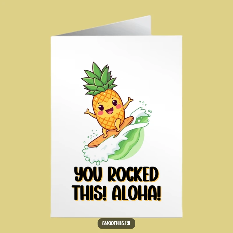Free Printable Pineapple Smoothie Congrats Card - Hilarious Downloadable
