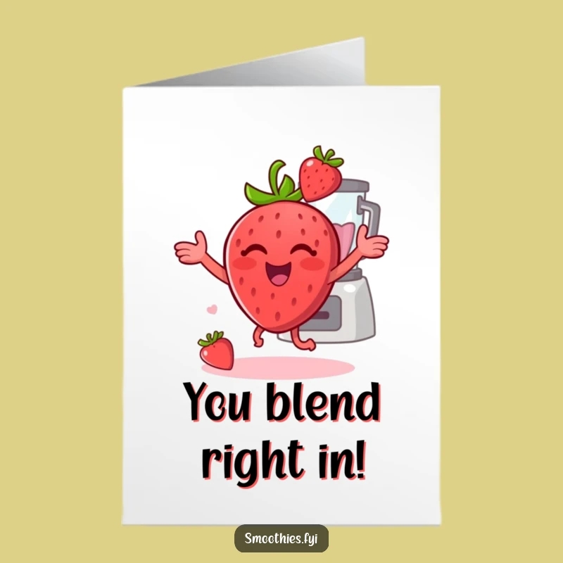 Free Printable Strawberry Congrats Card: Dancing Fruit Celebration, Downloadable Joy