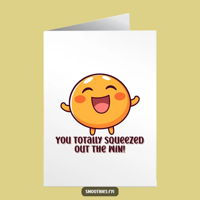 Free Printable Congratulations Card: Laughing Orange, Hilarious Downloadable Gift for Big Cheers