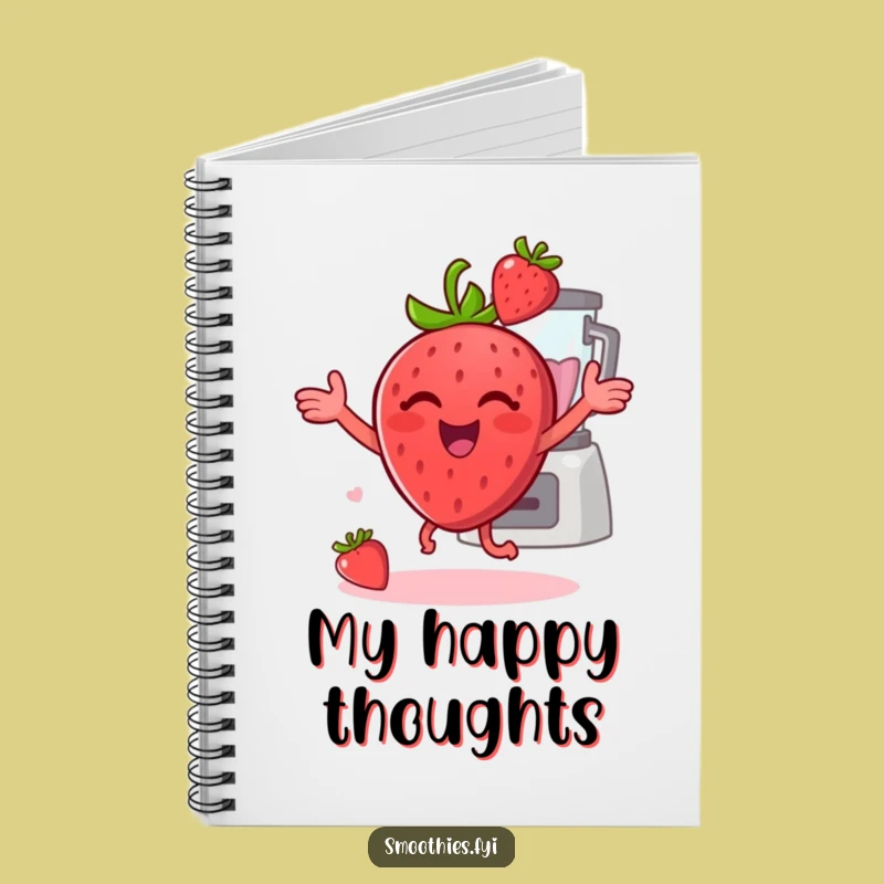 Funny Strawberry Dance Notebook: Cheerful Fruit Blender Journal for Fruity Ideas