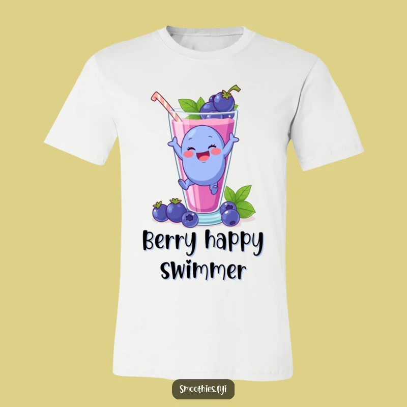 Funny Blueberry Smoothie Dive T-Shirt: Wear Your Delicious Enthusiasm!
