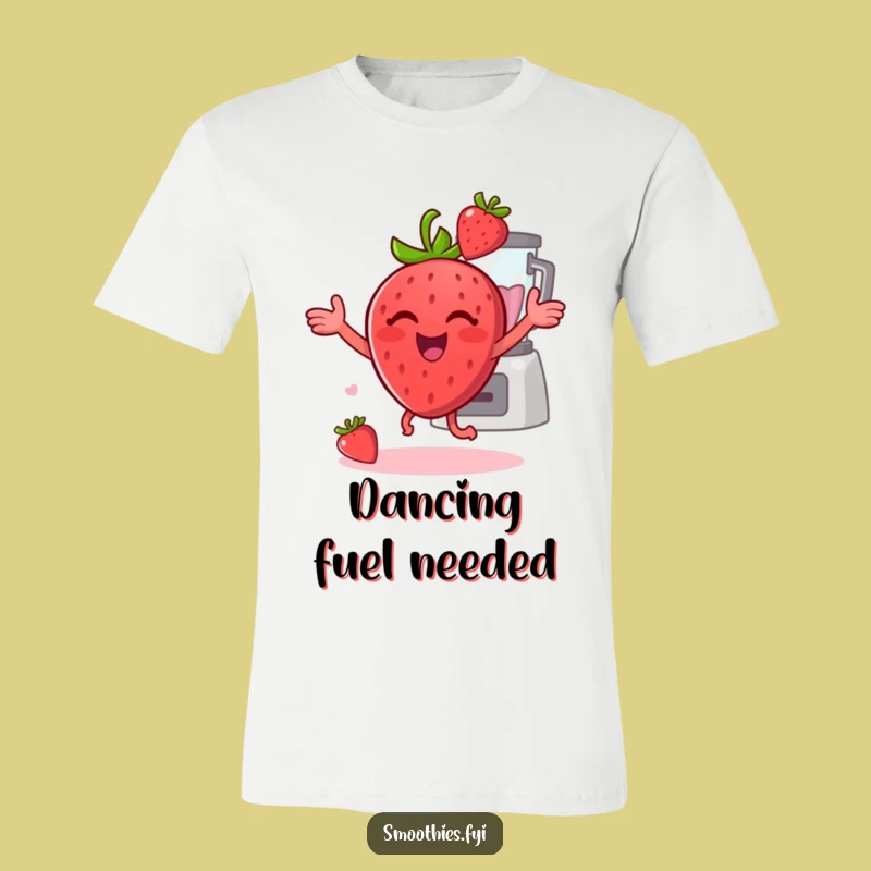 Funny Strawberry Dance T-Shirt: Happy Fruit Blender Tee for Joyful Style