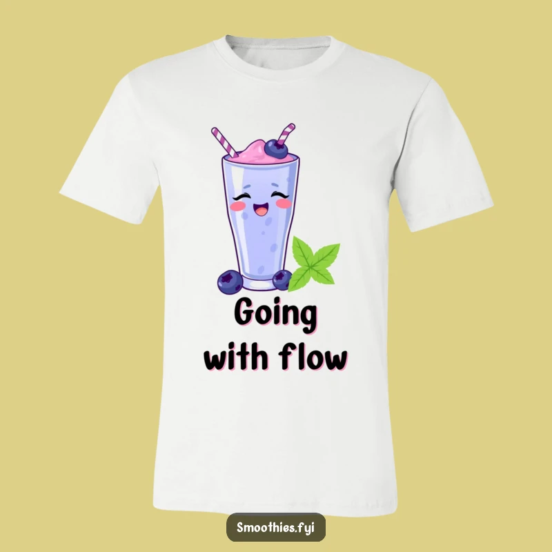 Funny Blueberry Smoothie Slide Tee: Giggles Galore T-Shirt Gift