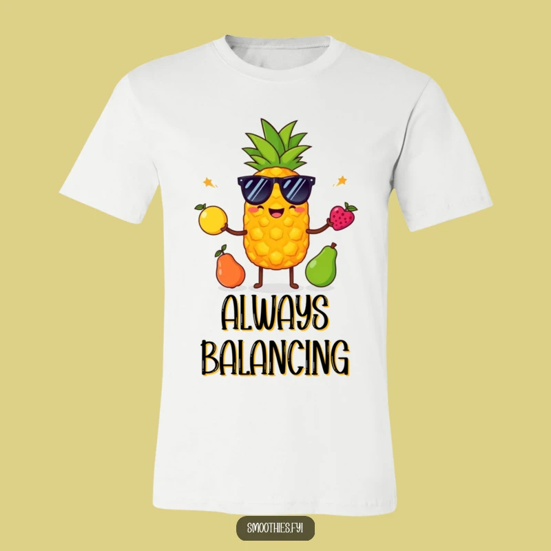 Funny Pineapple Sunglasses T-Shirt: Cool Fruit Juggling Tee for Hilarious Gifts