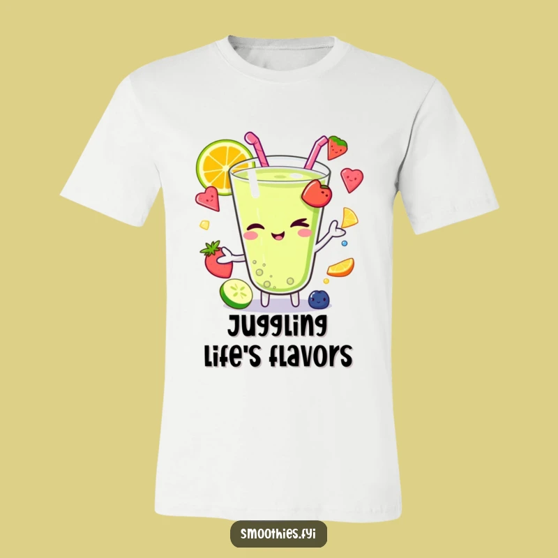 Funny Winking Kawaii Smoothie T-Shirt: Master Multitasking with Style