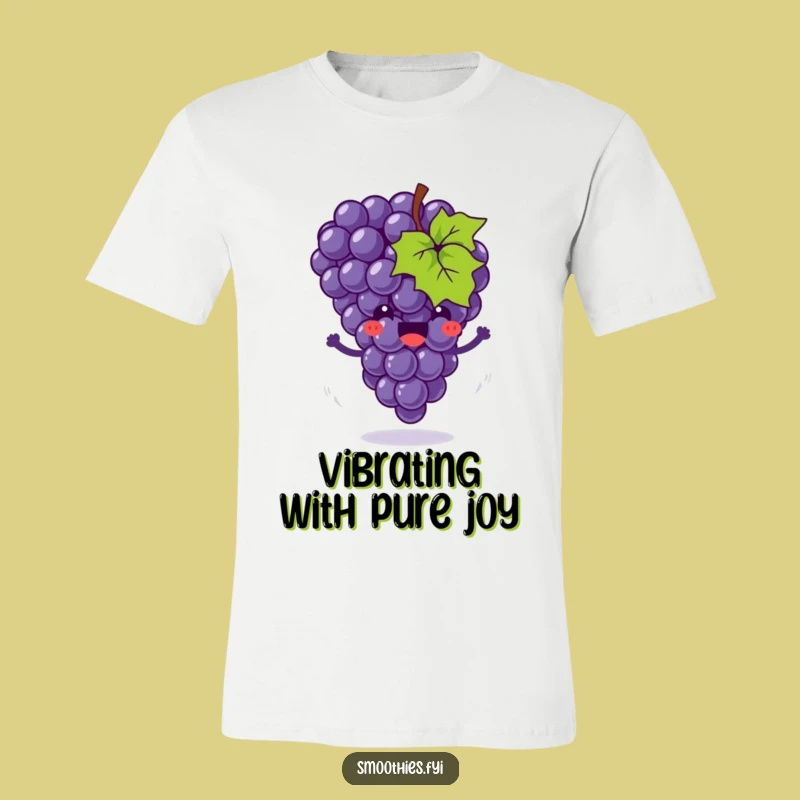 Funny Grape Bounce T-Shirt - Wearable Joyful Fruit for Casual Fun