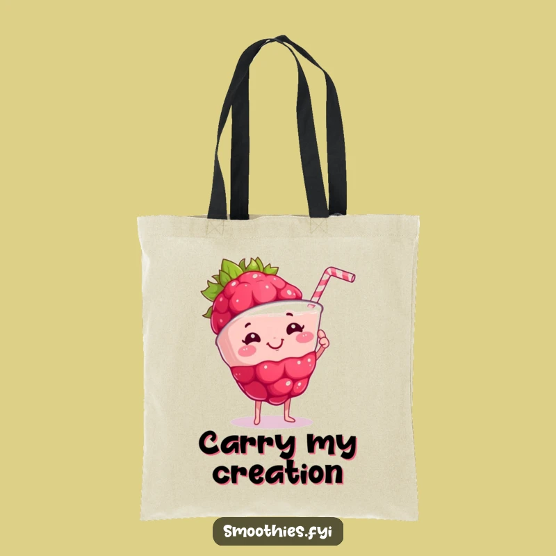 Funny Raspberry Smoothie Tote Bag: Proud Berry Creator Bag for Stylish Errands