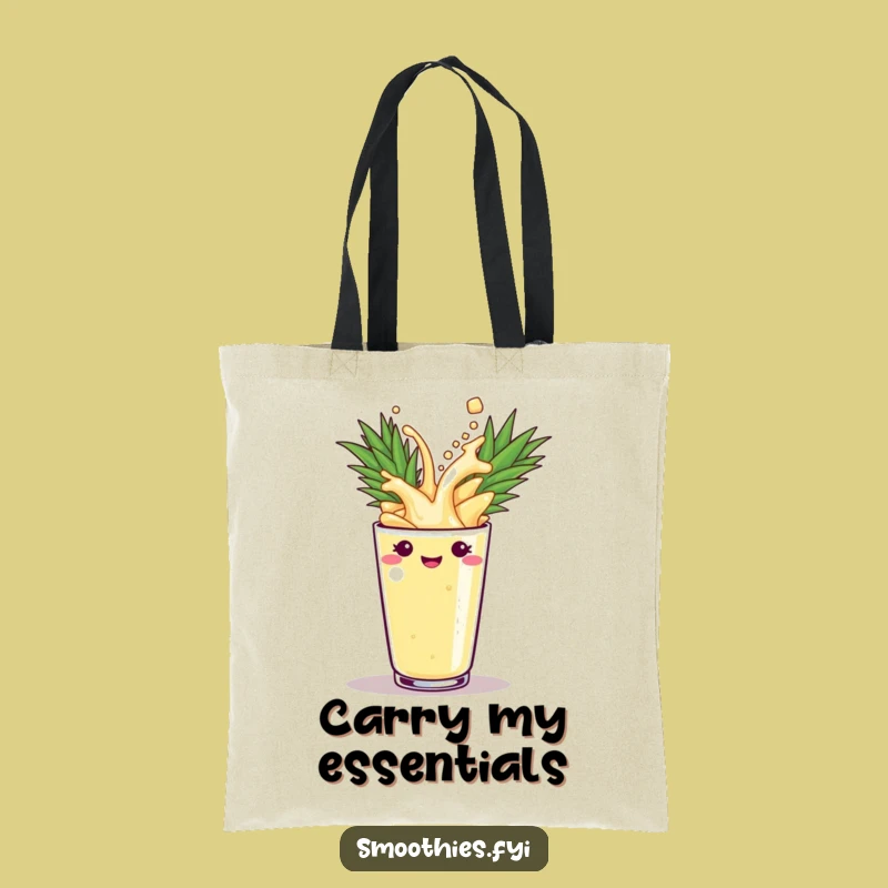 Funny Pineapple Smoothie Splash Tote: Chic & Hilarious Carry-All Gift