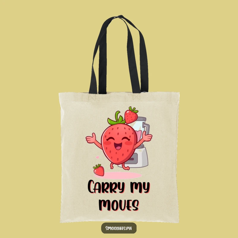 Funny Strawberry Dance Tote Bag: Cheerful Fruit Blender Bag for Stylish Gifts