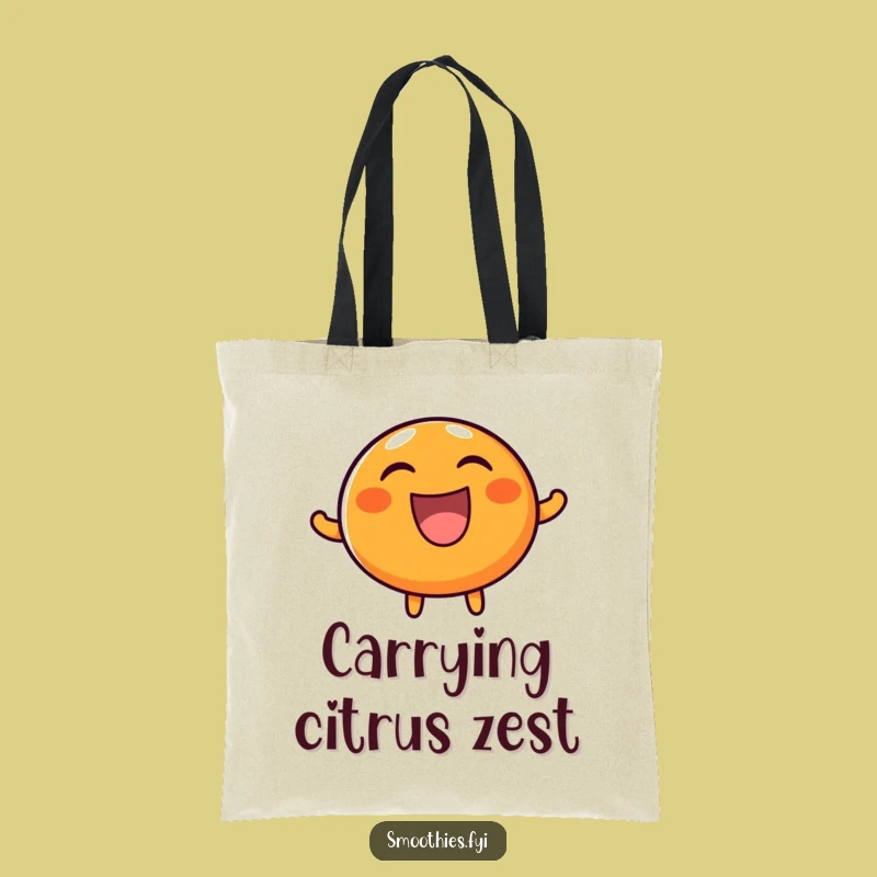 Funny Orange Laugh Tote Bag - Happy Character Bag for Everyday Joy