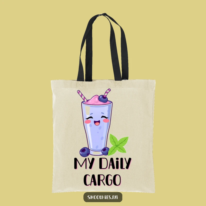 Funny Blueberry Smoothie Slide Tote: Chic & Hilarious Carry-All Gift